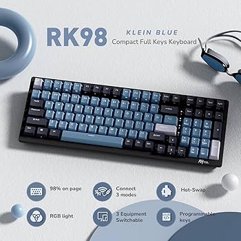 Amazon.com: RK ROYAL KLUDGE RK98 Wireless Mechanical
